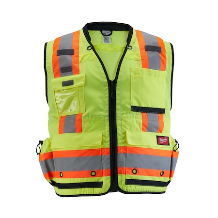 Milwaukee Tool Class 2 Surveyor's High Visibility Yellow Safety Vest - 4XL/5XL 48-73-5164